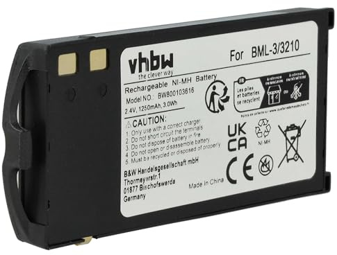 vhbw 1x Akku kompatibel mit Nokia 3210 Handy Smartphone Telefon (1200 mAh, 2,4 V, NiMH) - Ersatz für BML-3