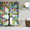 Violetpos Baum des Lebens Bunte Baum Duschvorhang Badezimmer Dekorative 90 x 180 cm