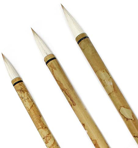 Artway Juego de 3 Pinceles Chinos: pequeño, Mediano y Grande, bambú