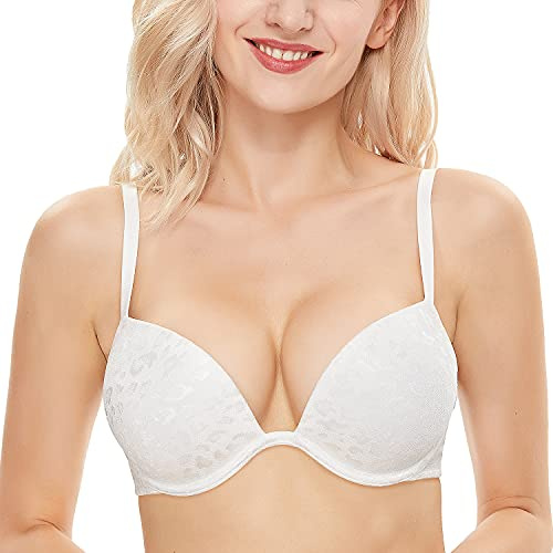 Wingslove Soutien Gorge Push Up Femme Rembourré Deep Plunge avec Armature