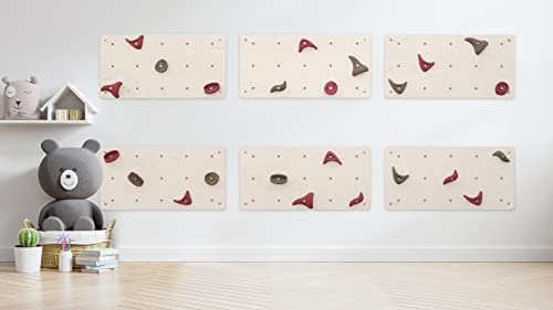 Violove KLETTERWAND VIO KLAMA, Kletterwand für Kinder, Indoor-Klettern, Kinderzimmer, 6X Platte (roh)