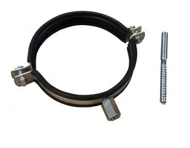 Trobak Befestigungsrohrschelle verzinkt für Rohre DN 315mm mit Stockschraube 80mm