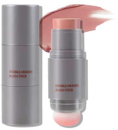 Boobeen Crema Fard Stick Doppia testa Leggero Colore a lunga durata Naturale Fard Stick Trucco Multi Viso per Guance, Labbra e Occhi