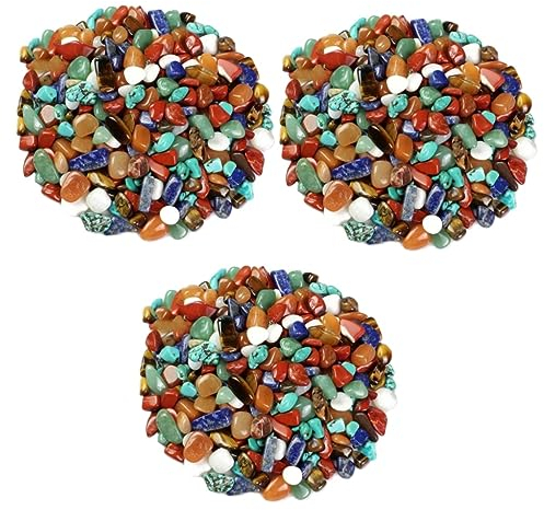 jojofuny 3 Stücke 1 Dekorative Healing Rocks Set Kristall Quarz Gelb Achat Tigerauge Rot Achat Aventurin
