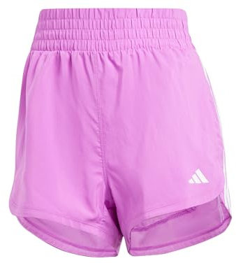 adidas Pacer Training Damen-Shorts, 3-Streifen, gewebt, hohe Taille, Größe S 7,6 cm