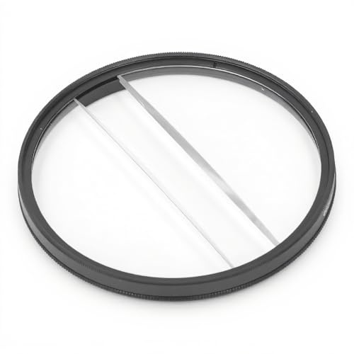 Double Half Moon Prism Special Effect Filter for SLR Camera, Center Field Separation Diopter Lens, Blurry Refraction Photography Accessory with MRC Coating, Waterproof &