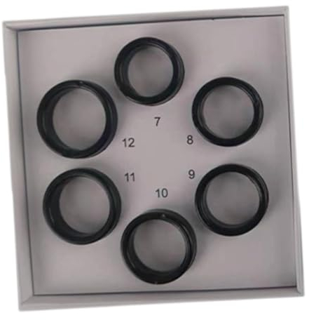 LOVIVER 6-teiliges Ringgrößenwerkzeug, Ringgrößenmesser, Messen der Ringgröße, professionelle Verwendung, Messen der Fingergrößenlehre für Erwachsene,