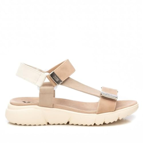 XTI - Sandalia Mujer Beige - Calzado Cómodo y Versátil - Moda casual - Modelo 14411202 (Talla 40)