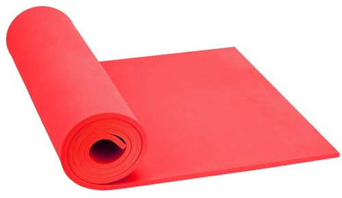 Röda EVA-skumblad, do²ping 6 mm EVA-skumrulle, 49 tum x 13,9 tum med hög densitet 86 kg/m3 för cosplay kostym gör-det-själv-projekt (6 mm röd)