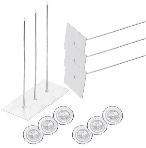 PATIKIL 150mm Self Stick Insulation Pins, 50Sets 2in Self Locking Washers Aluminum Insulation Hangers Cap Round Washers for Foam Board Wall Floor Ceiling