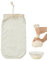 Huybaa Sac à Lait Végétal - Sachet en Chanvre Naturel avec Cordon - Lait de Soja, d'Amande, de Noisette - Filtre en Tissu pour Breuvages Végétaux Frais - Sac Alimentaire 100% Vegan - 30x20 cm