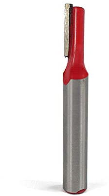 Fresa a candela in metallo duro massiccio, 1 fresa for fresatrice con gambo da 6,35 mm for incisione di finiture a filo del legno(6.35x4.76mm C)