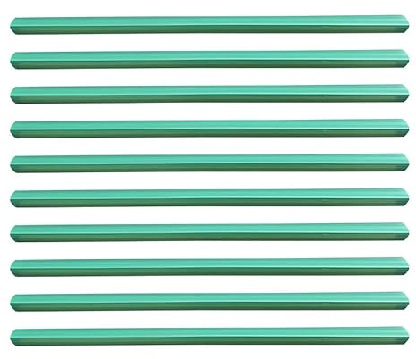 10 Pieces Binding Bars Slide Grip Green A4 Slide Binders Plastic Spine Bars Sliding Paper Binders for Report Office Document Cover,30.5 * 1.5CM
