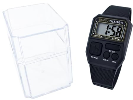 Reloj Parlante en Español – para Ciegos, Baja Visión y Personas Mayores con Botones Grandes, Alarma Audible y Anuncio Automático