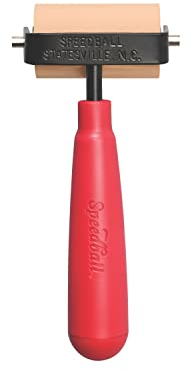 Speedball Handroller Deluxe“ aus weichem Gummi, kastanienbraun, 2 - Inch