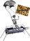 BRUBAKER Flaschenhalter Fallschirmspringer - Weinflaschenhalter aus Metall Fallschirmsprung - Skulptur mit Geschenkkarte - Silber