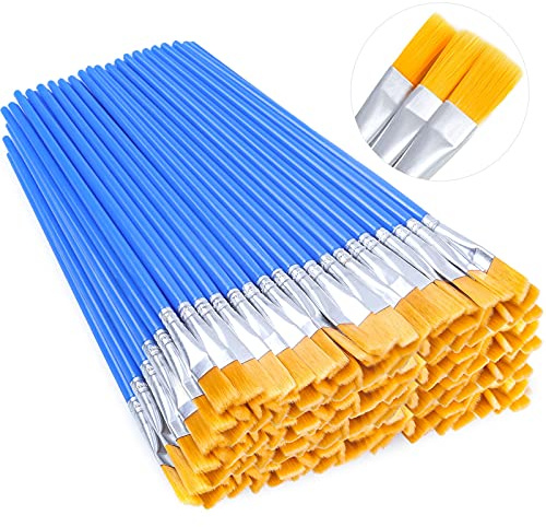 Anezus Acrylfarbenpinsel-Set, 100 Stück, Aquarellpinsel, Nylonhaar, Künstlerpinsel für Acrylöl, Aquarell, Körper, Gesicht, Nagelkunst, Miniatur-Details