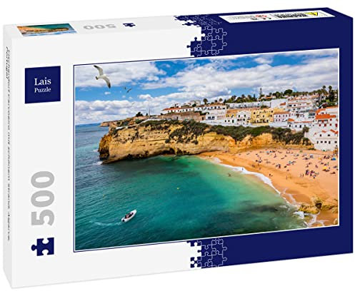 Lais Puzzle Fishing village Carvoeiro with beautiful beach, Algarve, Portugal 500 pieces