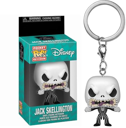 Funko Pop! Keychain: Disney The Nightmare Before Christmas - Jack Skellington - (Scary Face) - Neuartiger Schlüsselanhänger - Vinyl-Minifigur Zum Sammeln - Strumpffüller - Geschenkidee - Movies Fans