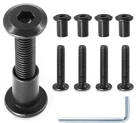 Jersvimc M6x30mm Hex Drive Socket Cap Bolt, Black, 10 Pair (20 Piece)