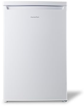 PremierTech, Frigorifero con congelatore 109 Litri, Frigo Sotto Tavolo, Ufficio Casa, Porta Reversibile, Sotto Tavolo, Classe Energetica E, Temperatura Regolabile, Libera Installazione, Bianco, PT109F