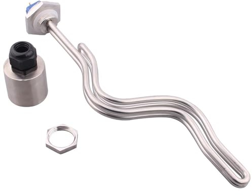 Elemento Calefactor Elemento Calentador de Agua de inmersión, Calentador Tipo Tornillo NPT de 1 , Elemento Calefactor Ondulado Plegado con Carcasa de Acero Inoxidable, 240v, 5500w (Color : with Lock
