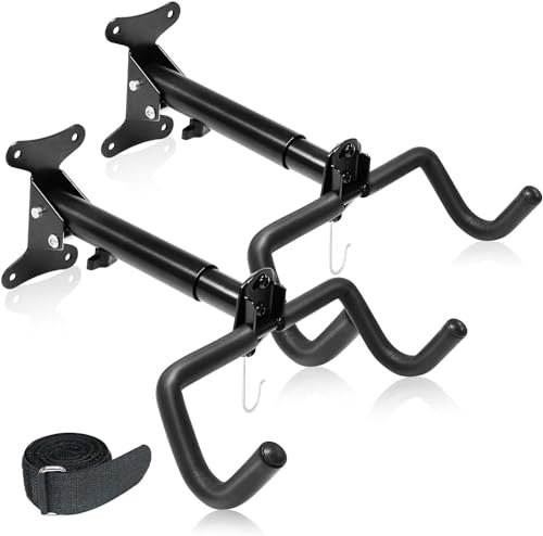CUCESH Fahrrad Wandhalterung,Fahrradhalter Fahrradständer Winkel Und Wandabstand Einstellbar für Mountainbike/Rennrad/Kinderfahrrad - Platzsparend für Garage, Wohnung