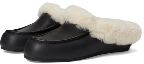 UGG Ansley Women's Mule Leather Slipper, Black -, 6 UK