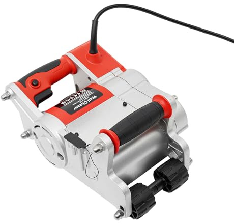 Wall Groove Cutting Machine, Electric Concrete Saw Handheld Wall Chaser Brick Cement Slotting Machine, 0.59-1.18 Inch Depth Adjustable Concrete Cutter for Cutting Slotting Marble Concrete Grooves