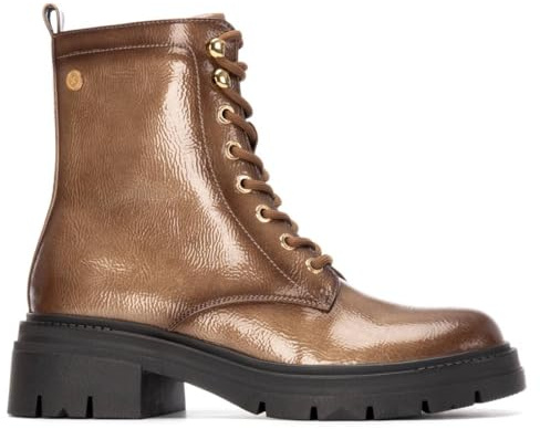XTI - Botín Militar Mujer Beige - Calzado Cómodo y Versátil - Moda casual - Modelo 14429603 (Talla 37)