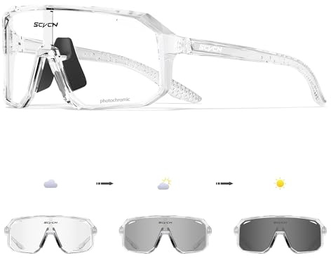 SCVCN Fotocromatici Occhiali Da Ciclismo Sportivi Donne Uomini MTB Trasparenti Bicicletta UV400 Corsa Bici Pallavolo Guida Pesca Bicicletta Mountain Bike 531