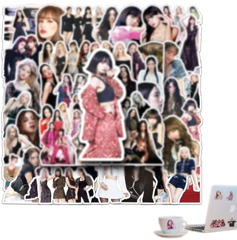 QOCUILC 50 autocollants,autocollants décoratifs imperméables à l’eau BP,cartes à collectionner K-pop,pour sacs cadeaux,ordinateur portable,valise à bagages,guitare scooter moto(B)