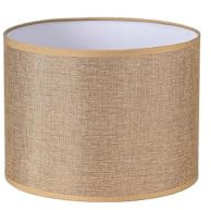 Pantalla cilindrica - pantalla de yute marrón, 25 cm de diámetro y 20 cm de altura, ideal para lámparas E27, diseño elegante y moderno.