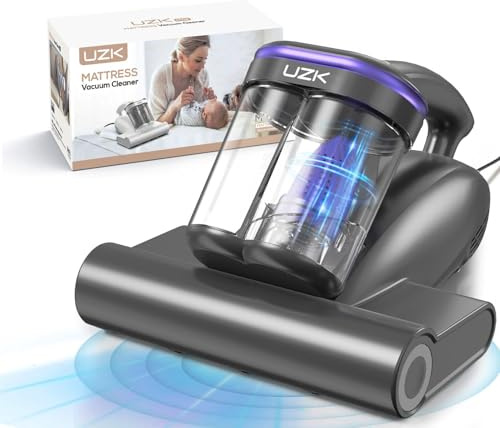 Mattress Vacuum Cleaner,Bed Vacuum Cleaner with UV-C Light,16Kpa,140°F Heat,Ultrasonic,Anion,Handheld Vacuums for Bed,Sofa,Couch,Crib(Corded,Light Purple)