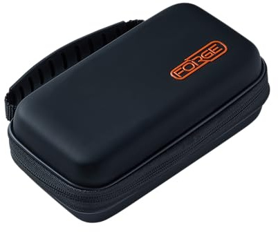 Unicorn Forge Zipped Darts Case | Sleek Stylish Design Provides Total Protection | Holds 1 Complete Set of Darts Plus 6 Spare Integrated Flights | Black with Orange Logo