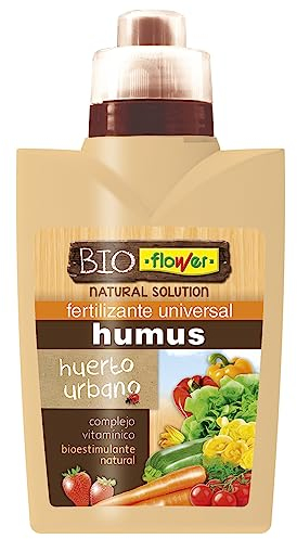 Flower - Fertilizante Universal Humus Huerto Urbano 500ml | Enmienda Orgánica Líquida | Estimula Desarrollo Vegetal | Incrementa Retención Nutrientes, No aplica color, 10x6.2x19 cm, Abono líquido