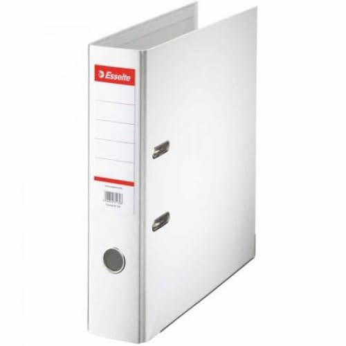 Esselte Plastik 10 Ordner Standard, DIN A4, 75 mm, weiß
