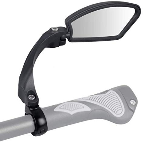 Wallfire Bike Mirror, 1 Pc 360° Rotatable Bike Handlebar Rearview Mirror Back Safety Mirror for 22.2mm Handlebar Bicycle, Electric Mobility Scooter, Road Bike, Moped, Motorcycle (Right)