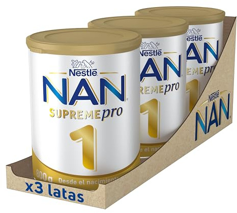 Nestlé NAN SUPREMEPRO 1 Leche para lactantes en polvo, 3 botes de 800gr