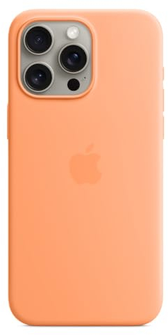 Apple iPhone 15 Pro Max Silikon Case mit MagSafe – Sorbet Orange ​​​​​​​