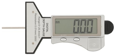 Digitale Misuratore Di Profondità Battistrada, 0-25,4mm Misuratore Battistrada Pneumatici Calibro per Spessore Battistrada Pneumatico Con Display Lcd, Misuratore Profondità Battistrada per Moto Auto