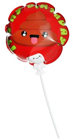 PD Outlet Emoji Poo Disposable Table Decorations – Fun and Festive Party Supplies – Perfect for Birthdays and Celebrations (3 Self-Inflating Balloons)