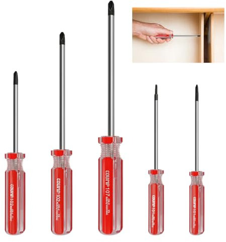 Juego de 5 Destornillador Triwing, Y00(2mm)/ Y0(3mm)/ Y1(4mm)/ Y2(5mm)/ Y3(6mm), Destornillador Multifuncional Magnético en Y, para Abordar Reparaciones, Mantenimiento y Trabajos de Bricolaje