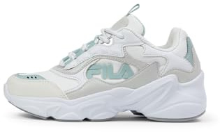 Fila Zapatillas Deportivas para niñas con Logotipo de Collene, White Silver Blue Haze, 36 EU