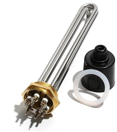 Elemento Calefactor Compatible Con LUJINXUN, Calentador De Agua Eléctrico DN32, DN40 Y DN50, Elemento Calefactor De Inmersión SUS304, 380 V, Amplificador Tubular.(DN32 41mm 1.25inch,380V_4.5KW 220MML)