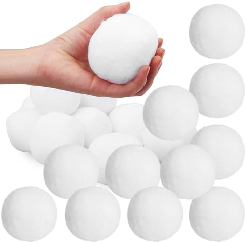 Bolas De Nieve Falsas,30 Piezas De Decoracion Artificial Divertida para El Hogar,Juguetes De Navidad E Invierno | para Fiestas Cumpleaños Navidad Niños Oficinas Dormitorio Hogar Parque