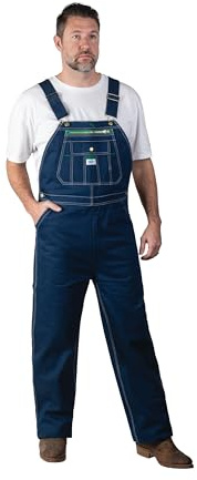 Liberty Men's Rigid Denim Bib Overall, 48x28