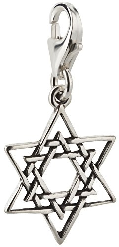 Charm Anhänger Davidstern aus 925 Sterling Silber (15x15mm)