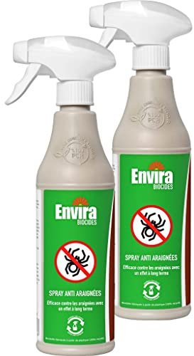 Envira Spray Anti-araignées - Anti-araignées à Action prolongée - sans Odeur & à Base d'eau - 2 x 500 ML