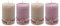 4 Adventskerzen Kerzen Stumpenkerzen Beige Rosa Mauve Stern Gold Weihnachten Advent Deko